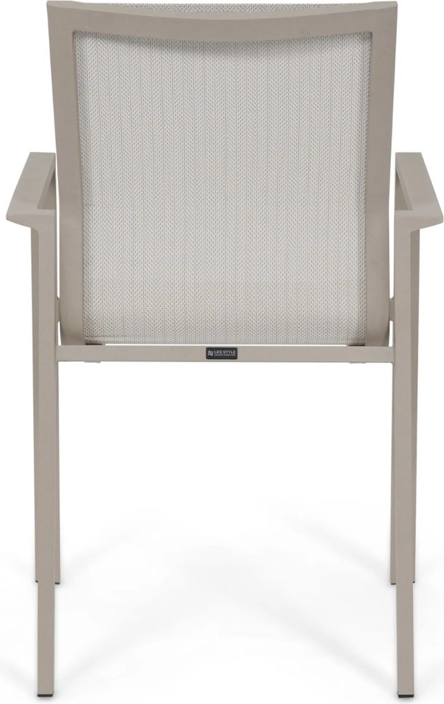 Tuinset Ronde Tuintafel 6 personen 150 cm Aluminium Zand/Beige  Lifestyle Garden Furniture Timo/Xento