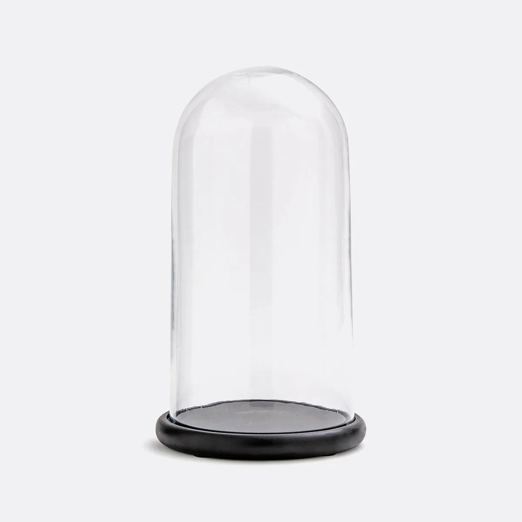 Stolp in glas met zwarte sokkel, Campa