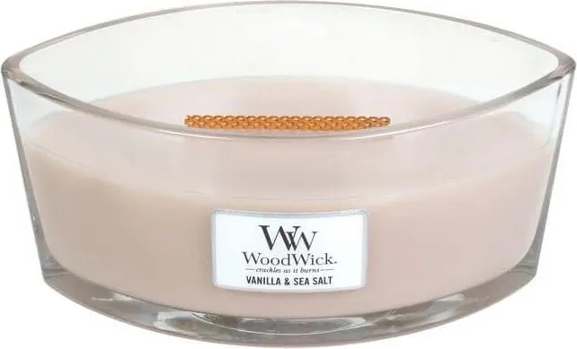 WoodWick geurkaars - Ellipse HearthWick Flame - Vanilla&amp;Sea Salt
