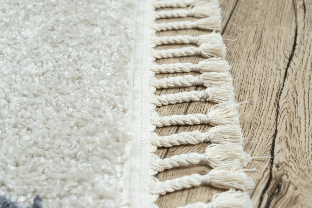 Tapijt BERBER MEKNES B5910 crème / grijskleuringrand , Barber , marokkaanse shaggy