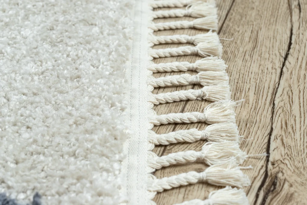 Tapijt BERBER MEKNES B5910 crème / grijskleuringrand ,  Barber , marokkaanse shaggy