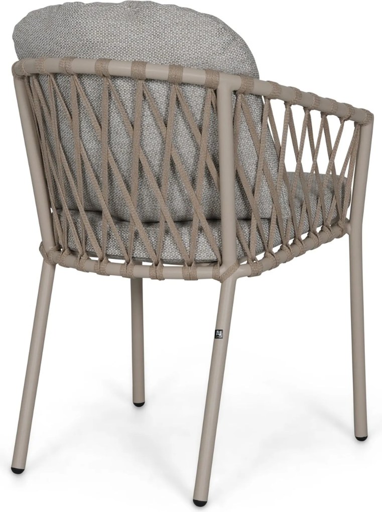 Tuinset Ronde Tuintafel 6 personen 150 cm Rope Zand/Beige Lifestyle Garden Furniture Morano/Arancia