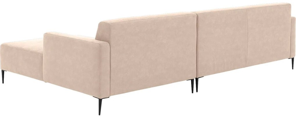 Goossens Key West beige, micro leer, 3-zits, modern design