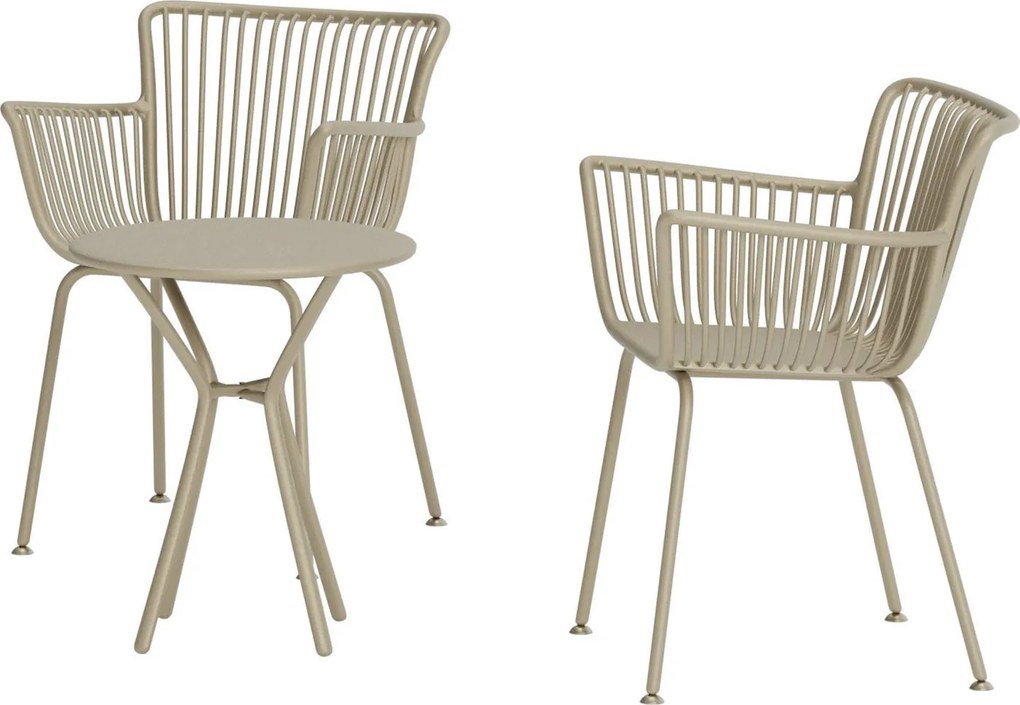 The Outsider Balkonset-Levi-3-Delig-Beige-Staal-60cm-The-Outsider