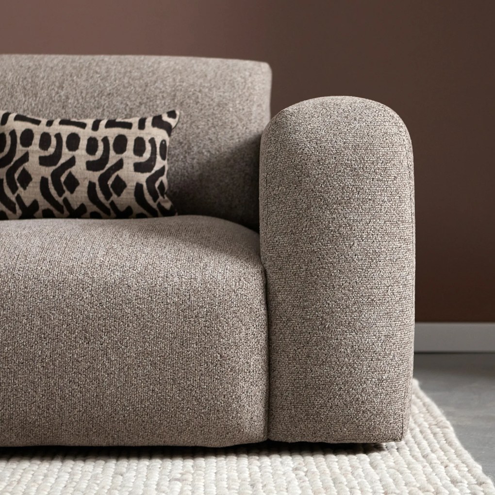 PEPP Interiors Soul Bruine Hoekbank Met Chaise Longue Links