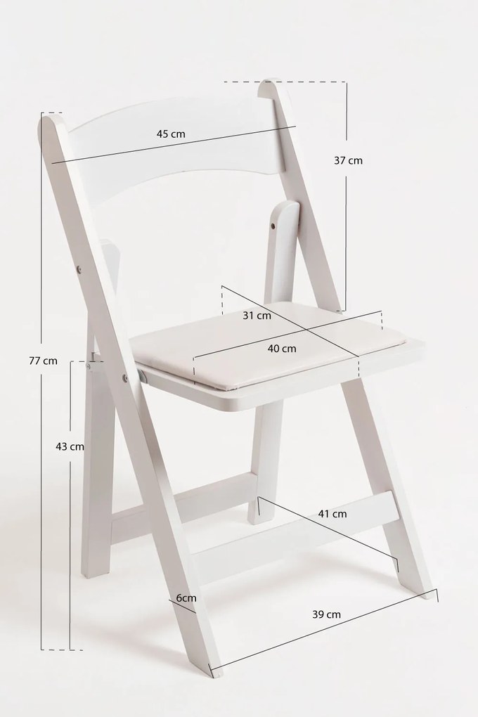 Pak 4 Wala houten klapstoelen in