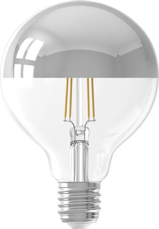 LED Lamp 4W - 280 Lm - Globe - Kopspiegel Zilver (zilver)