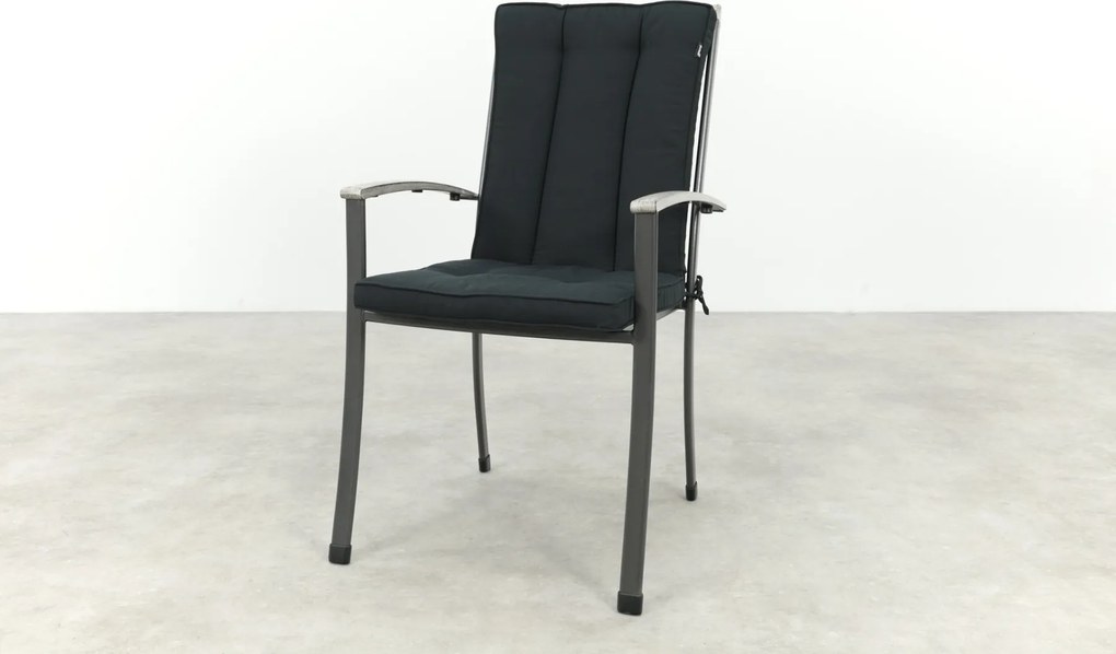 Royal Garden Balero strekmetaal stapelbare tuinstoel - Antraciet