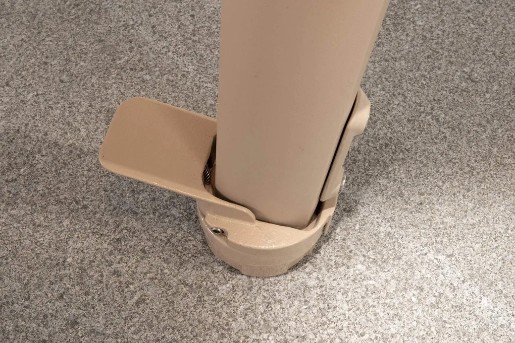 4 Seasons Outdoor Siesta PREMIUM 300 x 300 cm parasol - zand doek met latte frame Parasol   beige weerbestendig