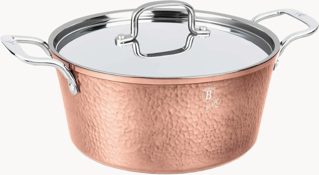 Kookpan Hammered Copper met deksel