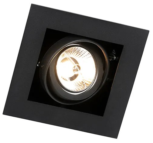 Moderne inbouwspot zwart verstelbaar - Oneon 70 Modern GU10 vierkant Binnenverlichting Lamp
