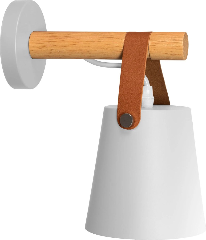 Metalen wandlamp met witte strook APP467-1W Wit