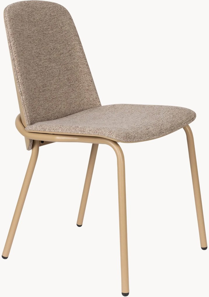 Gestoffeerde stoelen Clip met metalen poten, 2-delig