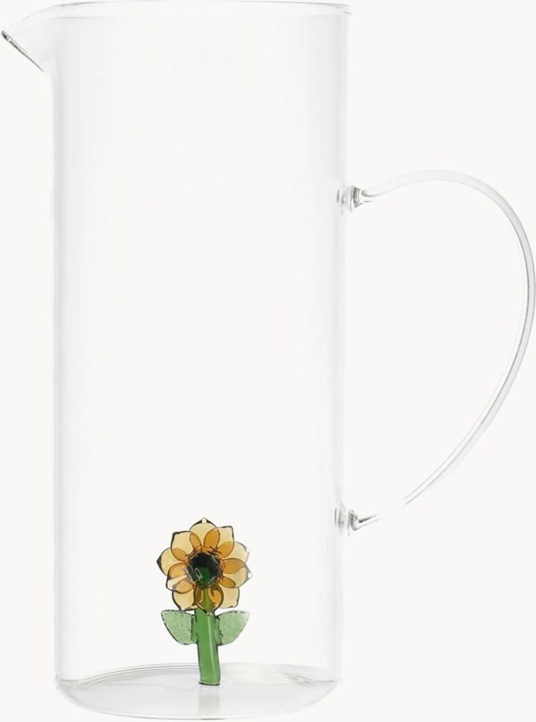 Karaf Sunflower van borosilicaatglas