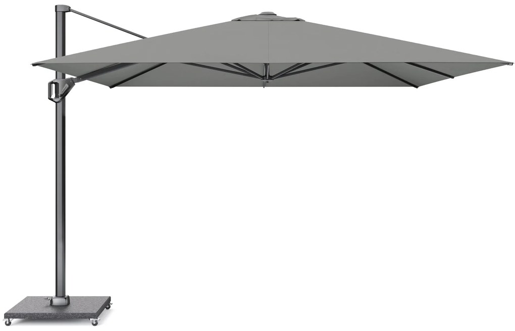 Zweefparasol  3.5x3.5m T1 premium (excl voet) Grijs-antraciet Platinum Challenger