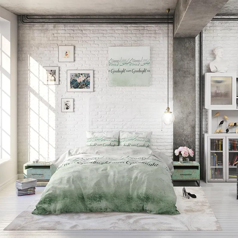 Sleeptime Elegance Home Sleep - Groen 1-persoons (140 x 220 cm + 1 kussensloop) Dekbedovertrek