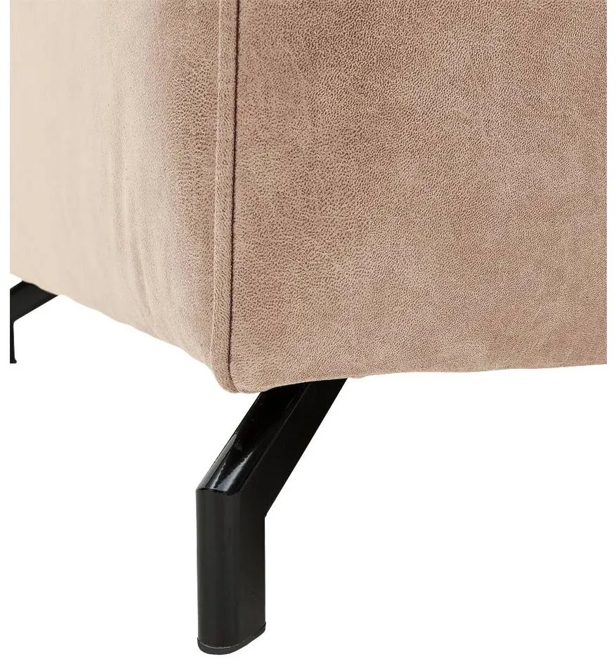 Goossens Bank Calvin beige, micro leer, 3,5-zits, modern design