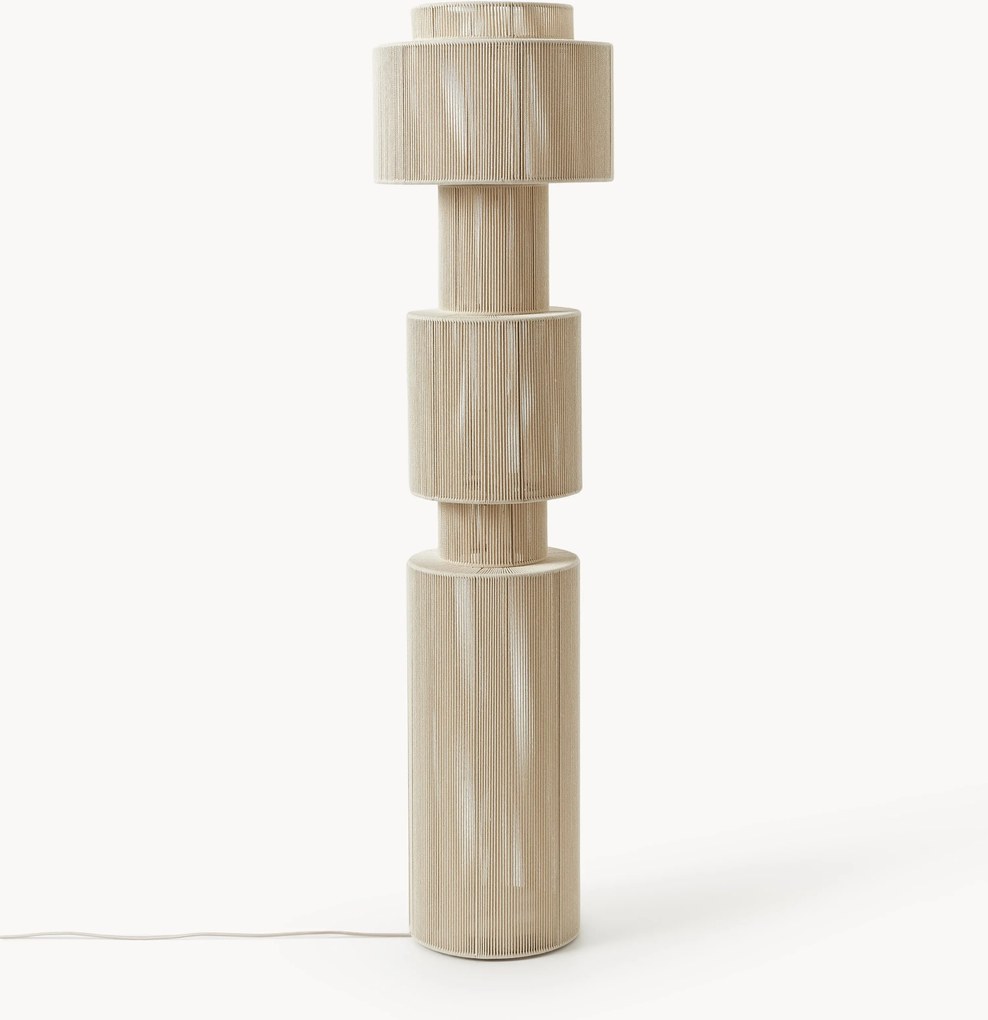 Vloerlamp Lace van linnen draad