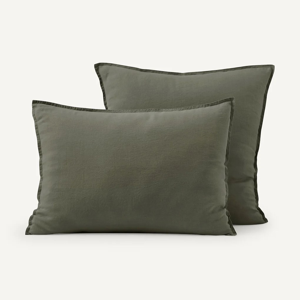 Kussensloop in gewassen linnen, Elina