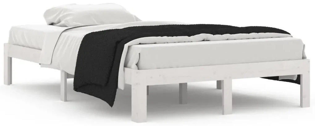 vidaXL Bedframe massief grenenhout wit 120x200 cm