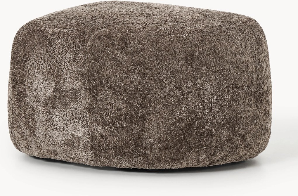 Ovale teddy bouclé ottoman Wolke