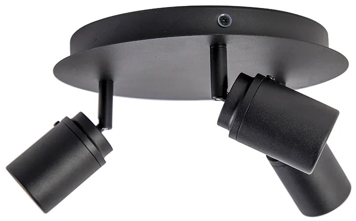 Moderne badkamer spot zwart 3-lichts IP44 - Ducha