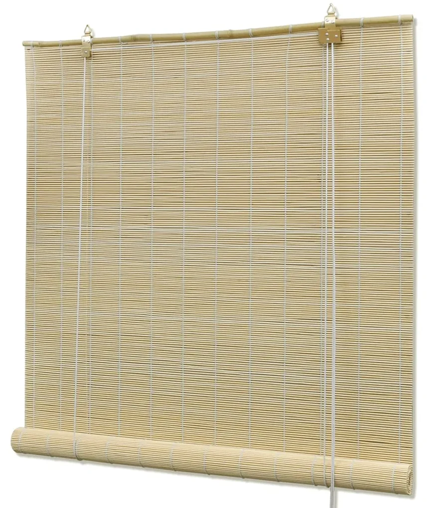 vidaXL Rolgordijn Bamboe 140 x 160 cm (Naturel)