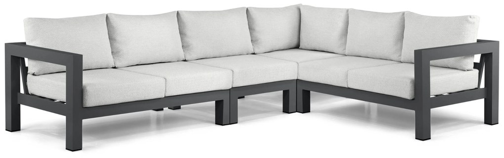 Hoek loungeset 6 personen Aluminium Grijs Lifestyle Garden Furniture Luca