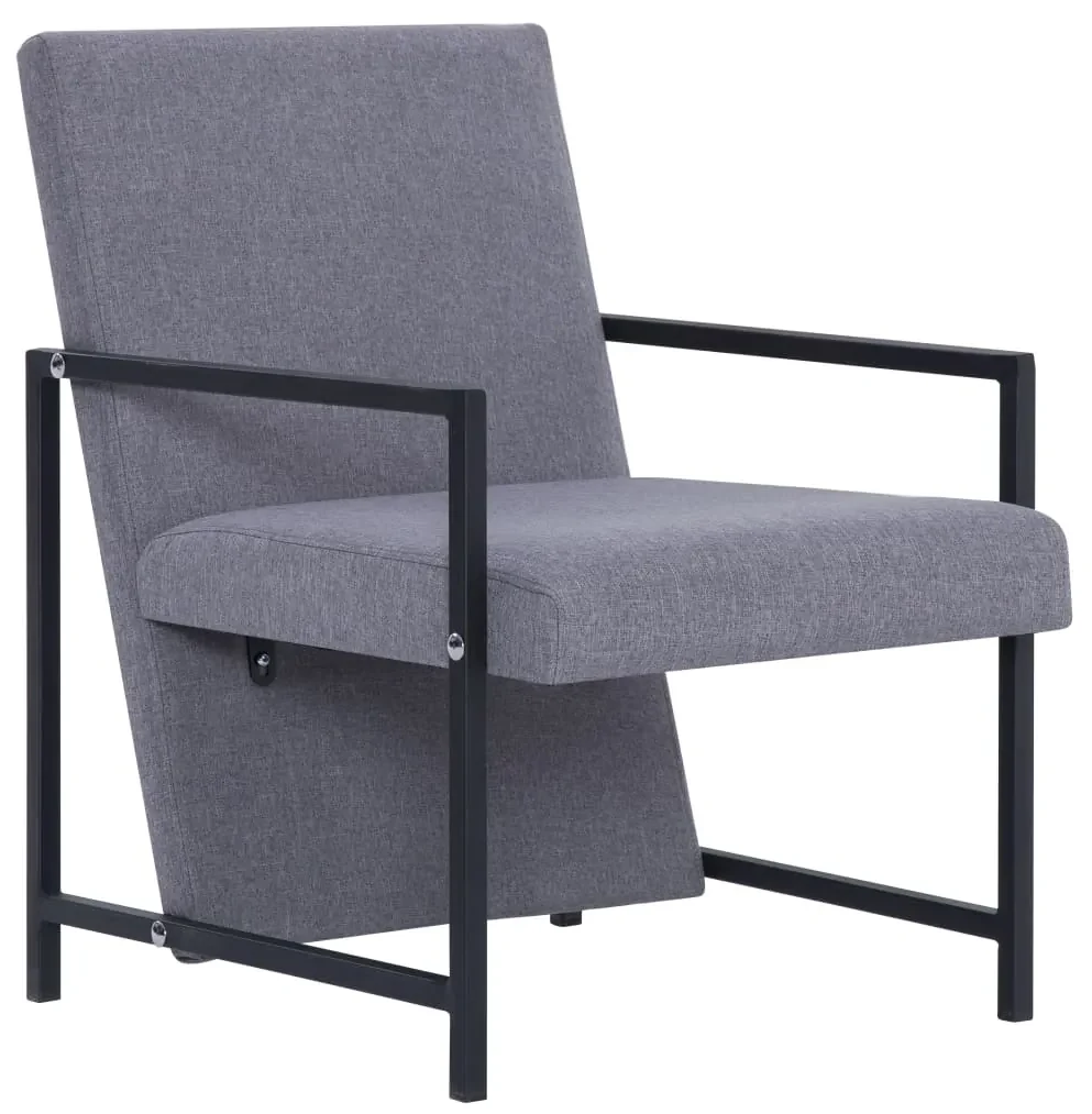 vidaXL Fauteuil stof lichtgrijs