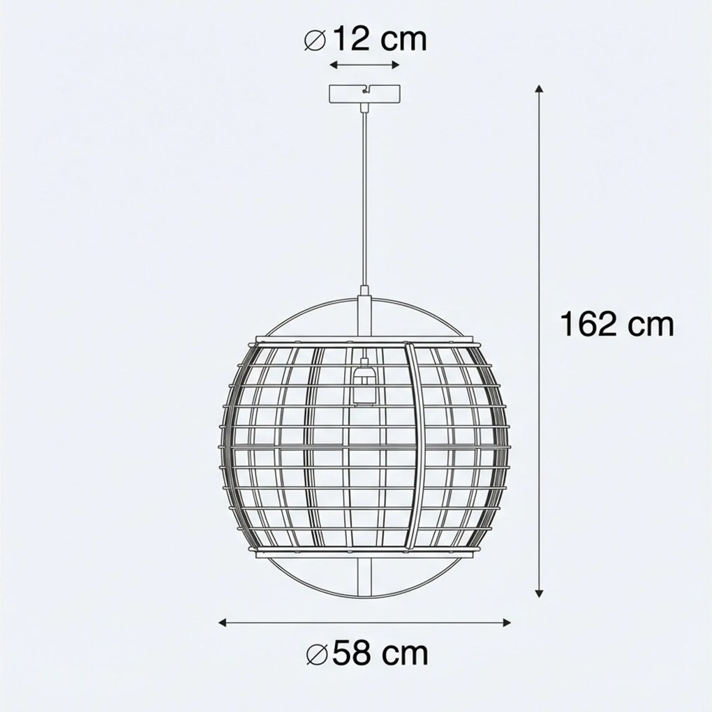 Oosterse Hanglamp Bruin - Pascal Taupe