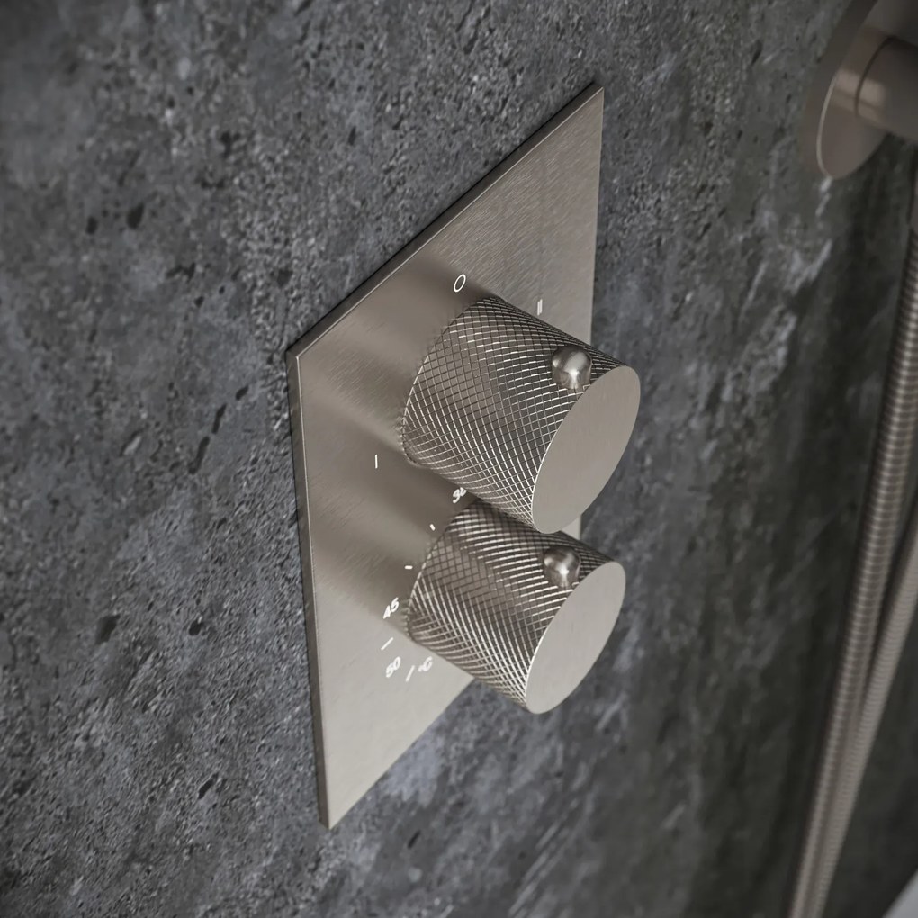 Saniclear Cube Curved inbouw regendouche met inbouw douchekop 30x30cm RVS