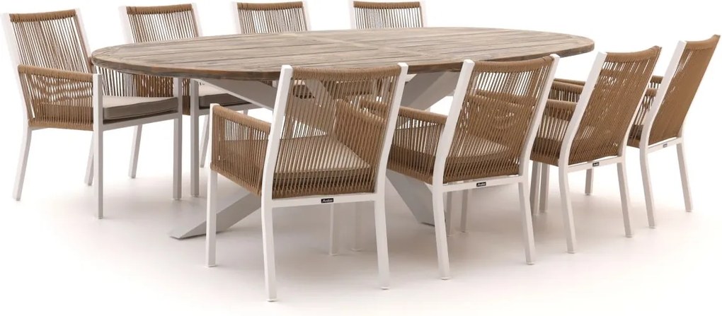 Diningset Manifesto  | 8 personen | Tuinset teakhout | 9-delig | Kees Smit Tuinmeubelen