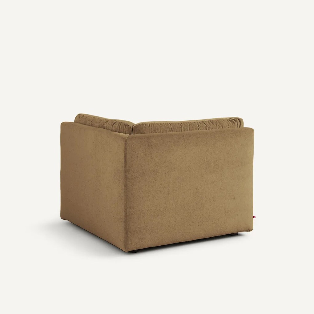 Modulaire 90° hoek in linnen fluweel, GIULIANO