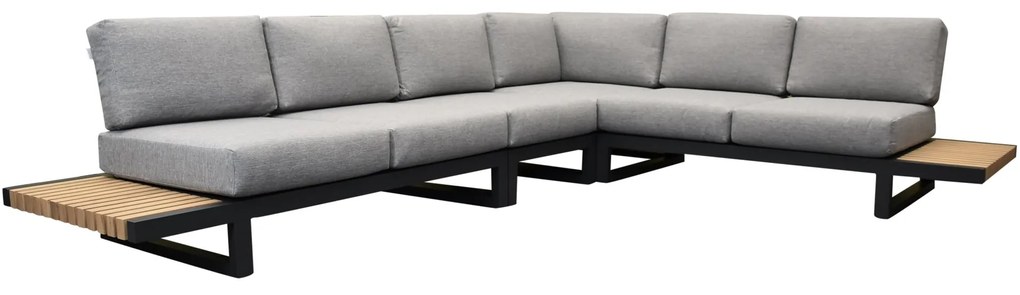 Ravenna platform hoek loungeset 4 delig antraciet aluminium