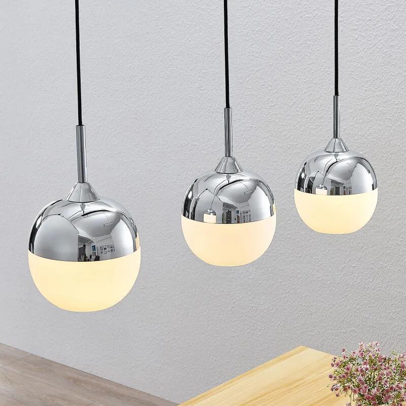 Rangina hanglamp, chroom, 3-lamps - lampen-24