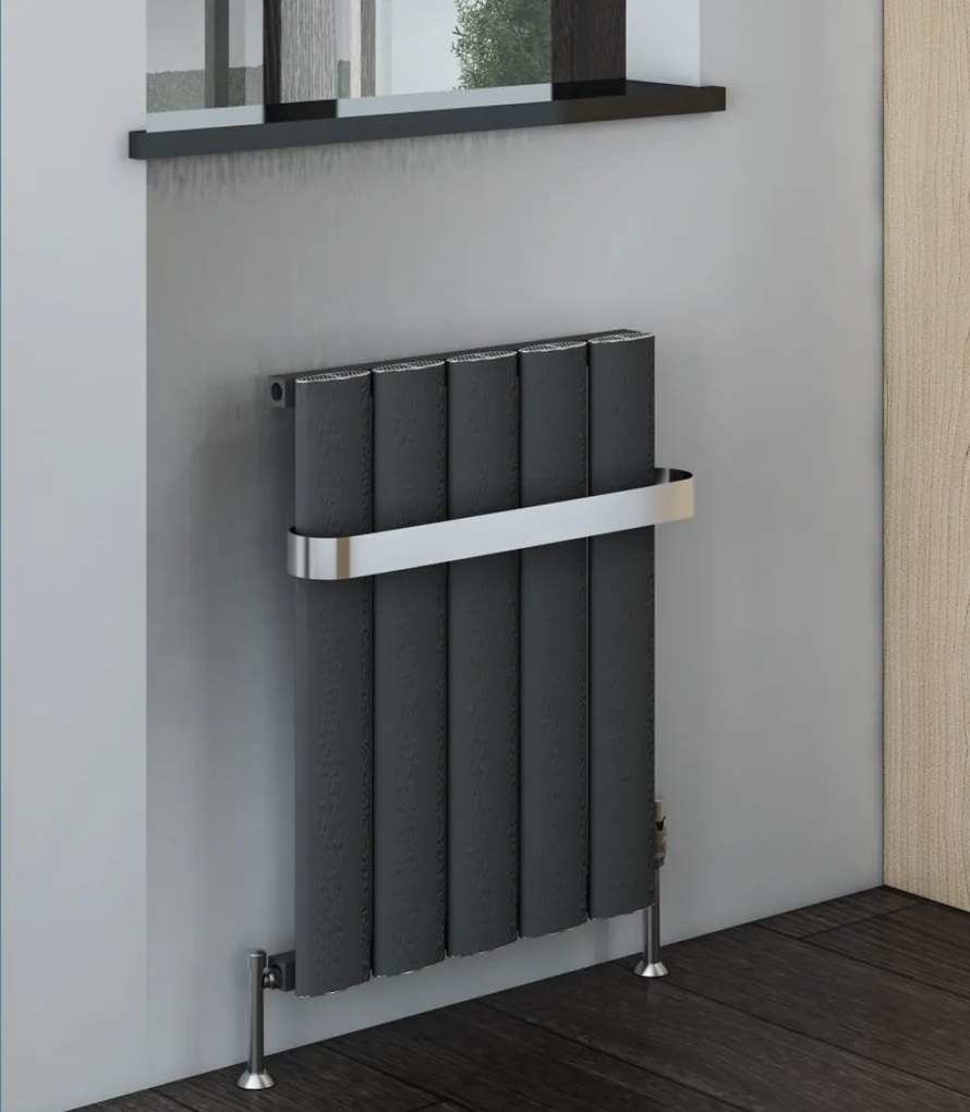 Eastbrook Malmesbury aluminium design radiator 180x37,5cm Antraciet 1078 watt