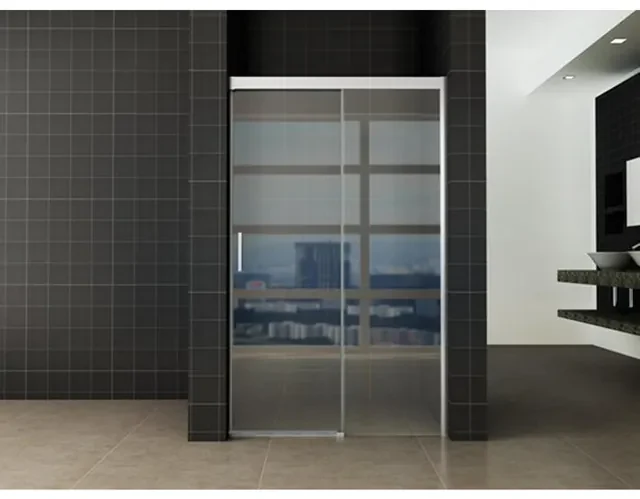 Wiesbaden Puerta nisdeur met 1 schuifdeur 1400 x 2000 x 8 mm nano helder glas/chroom 20.3434