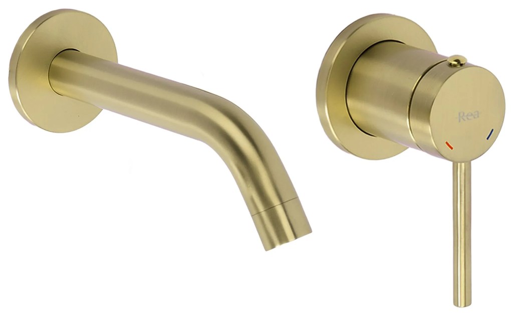 Inbouw wastafelkraan Rea Clif Brush Gold