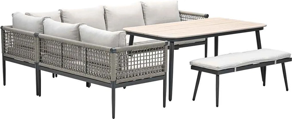 Garden Impressions Burela lounge dining set 6-delig links - taupe