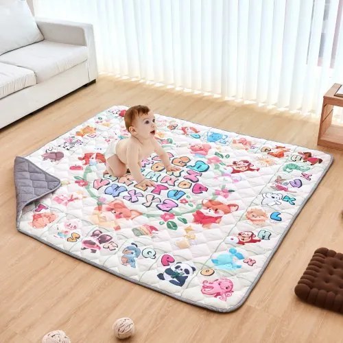 VEVOR Baby Speelmat, Extra Grote 180 x 200 cm Baby Kruipmat, Antislip Eendelig Verdikt Zacht Babymat, Opvouwbare Vloermat, Waterdichte Activiteitsspeelmatten voor Baby's, Peuters en Zuigelingen, Machinewasbaar