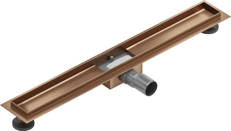 Mexen Flat behuizing voor 70 cm lineaire afvoer, geborsteld koper - 1C15070