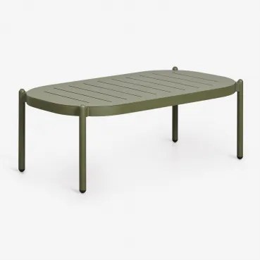 Rectangulaire Tuintafel 95x55 Cm Van Duroli Aluminium Groen – Intens Olijf - Sklum
