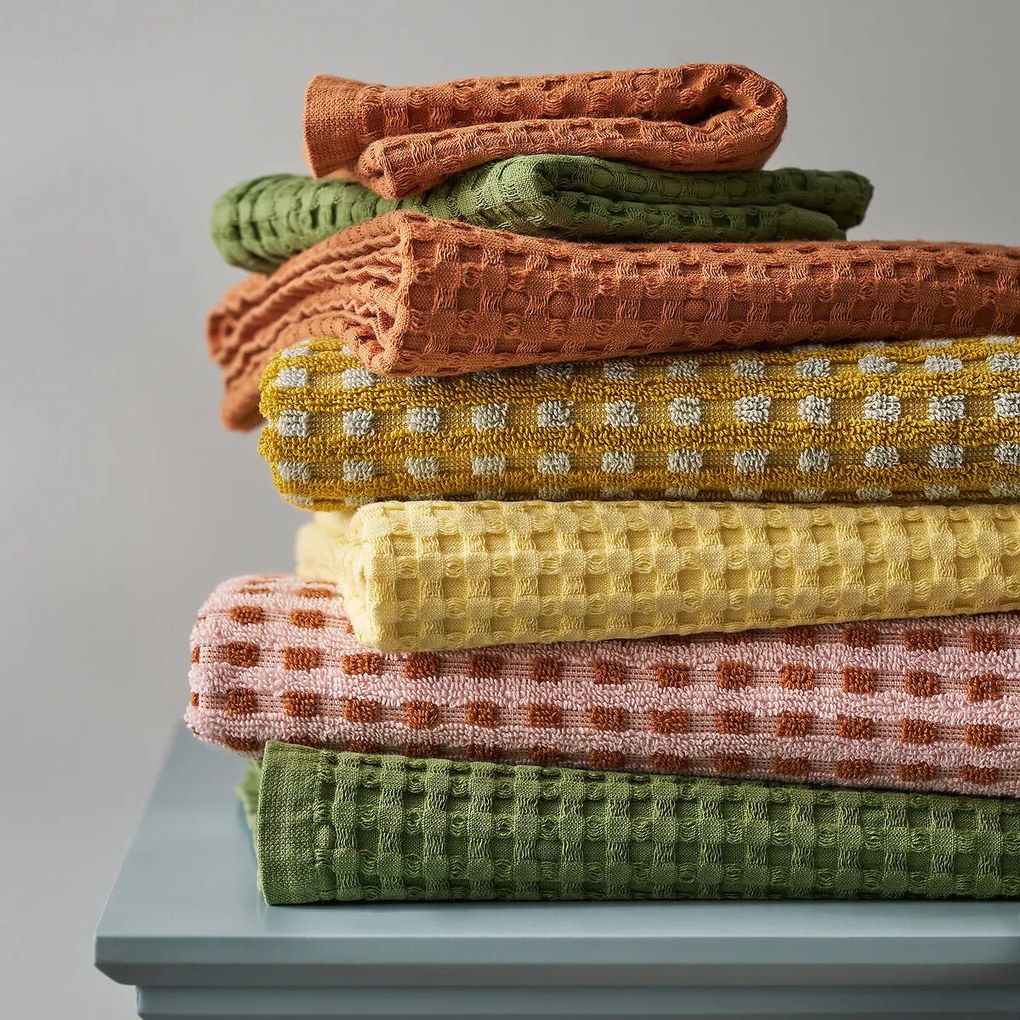 Badlaken in katoen met gewafeld effect, Tifli