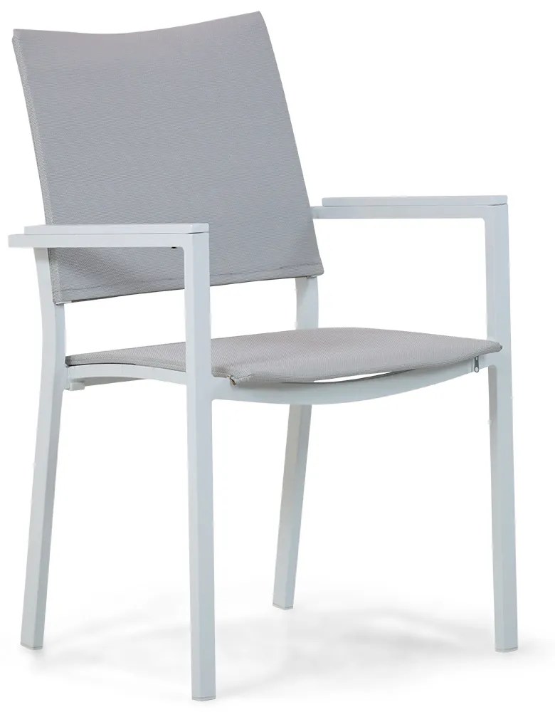 Tuinstoel stapelbaar Textileen Wit Lifestyle Garden Furniture Paramo   White