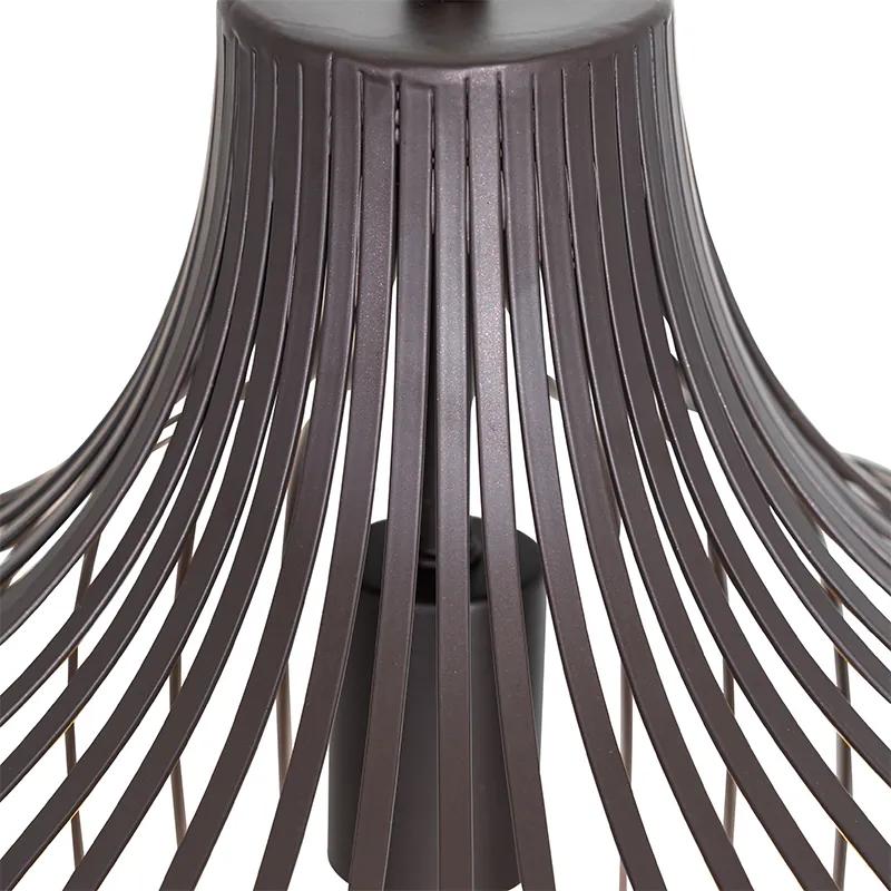 Moderne hanglamp bruin 38 cm - Saffira Modern E27 rond Binnenverlichting Lamp