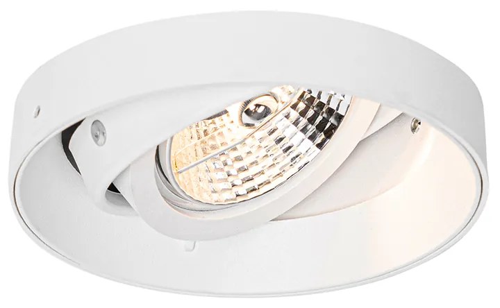 Set van 6 Moderne inbouwspot wit GU10 AR70 rond trimless - Oneon GU10 Binnenverlichting Lamp