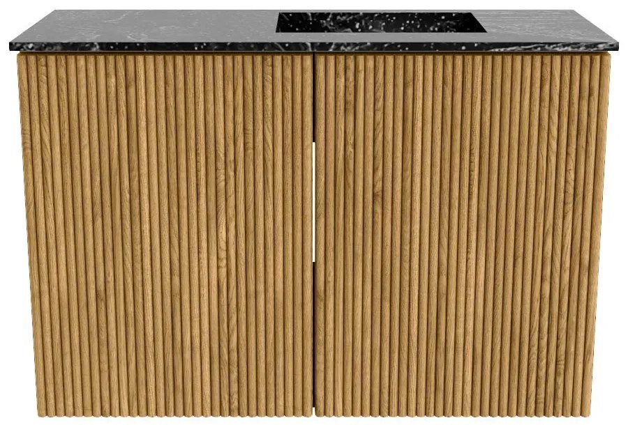 Mondiaz Joya DLux 60cm toiletmeubel oak met wastafel faye rechts zonder kraangat lava