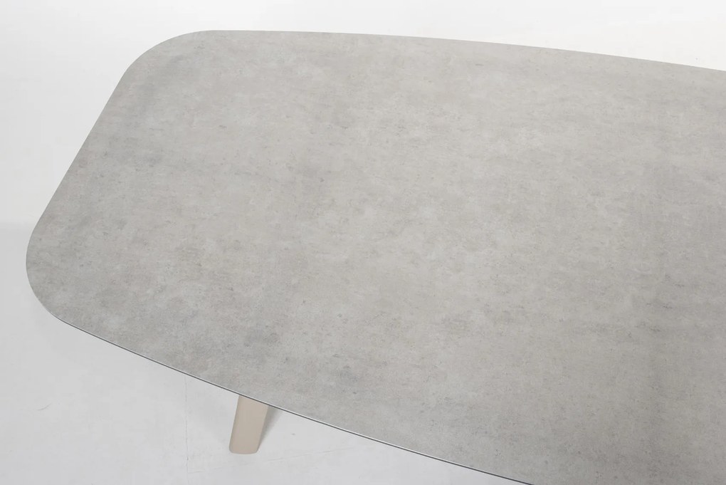 4 Seasons Outdoor Murcia tuinset latte met Manolo tafel met geprint keramisch blad 240 x 103 cm * Sale * Tuinset beige weerbestendig