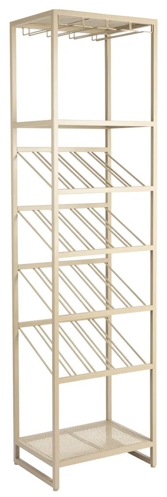 Zuiver Cantor S Beige Wijnrek Metaal - 48x35x180cm.
