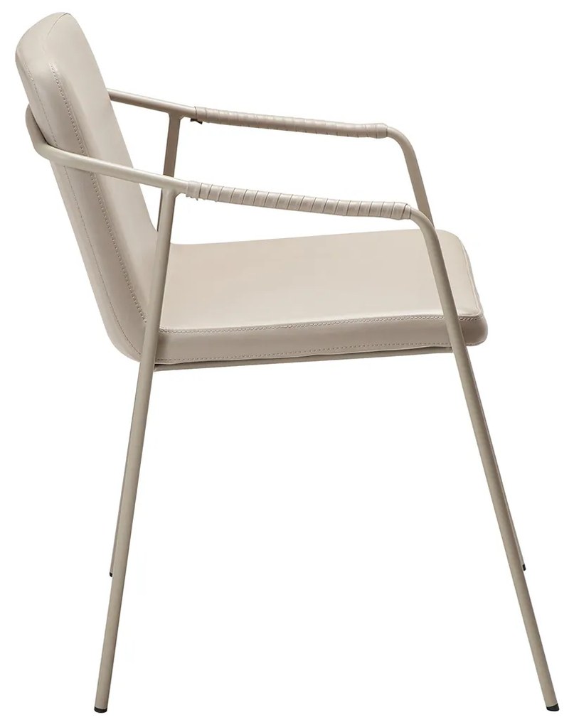Dan-Form Boto Eetkamerstoel Minimalistisch Beige Kunstleer